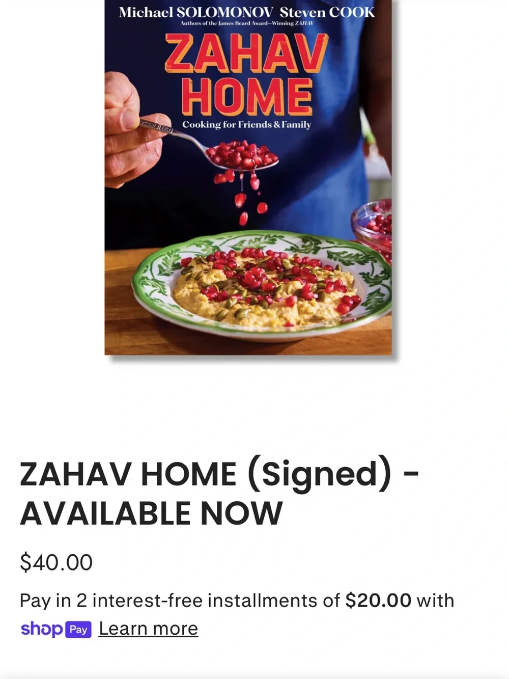 🗽NEW ZAHAV Coffee Table Book
